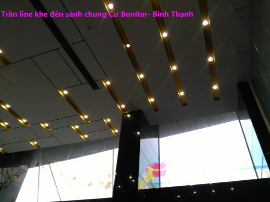 Trần khe đèn sảnh